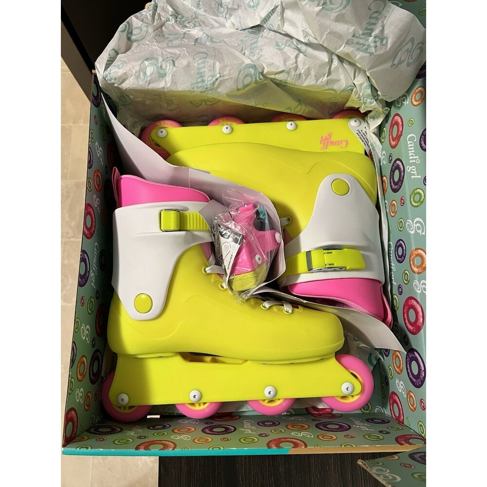 NEW Candi Girl Roller Skates Neon Barbie W10 M9 Roller Blades Inline South Beach